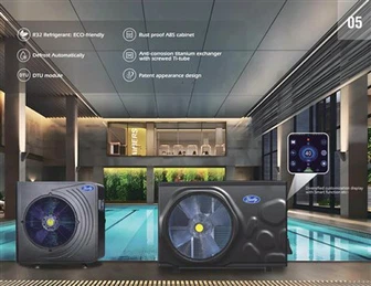 8KW ~ 26KW צ'ילר מים לבריכה לבריכת שחייה יעילות גבוהה עם מהפך ו- wifi